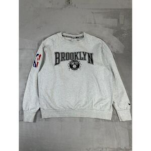 Nike NBA Brooklyn‎ Nets 75th Anniversary Fleece Crewneck Sweatshirt Size L